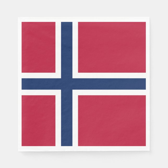 Serviette En Papier Drapeau de la Norvège (Devant)