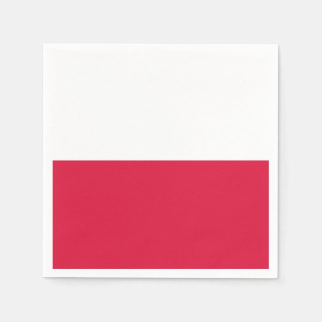 Serviette En Papier Drapeau de la Pologne (Devant)
