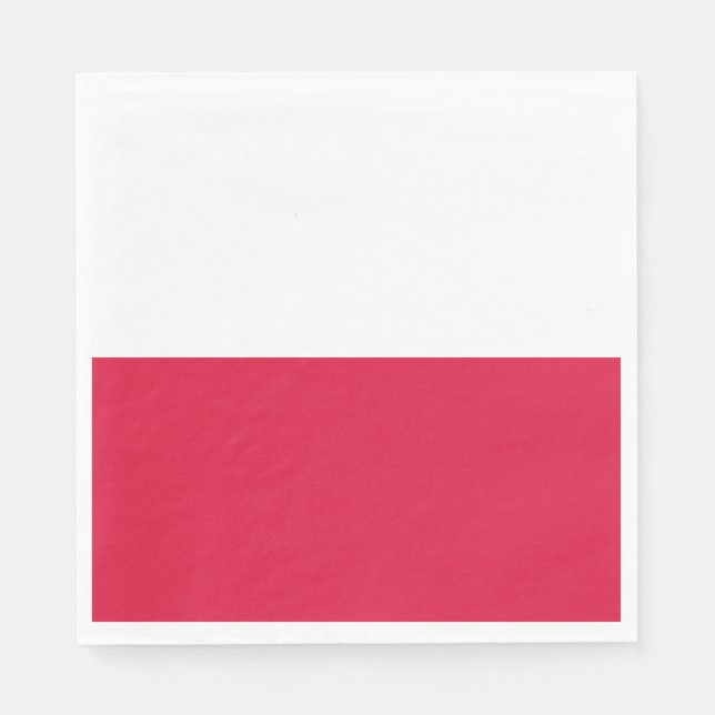 Serviette En Papier Drapeau de la Pologne (Devant)