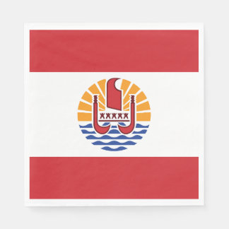 Serviette En Papier Drapeau de la Polynésie française