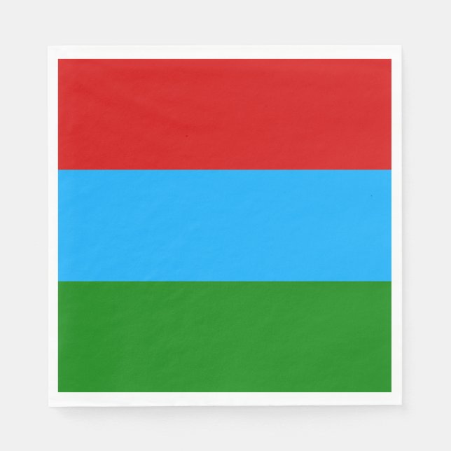 Serviette En Papier Drapeau de la République de Carélie (Devant)