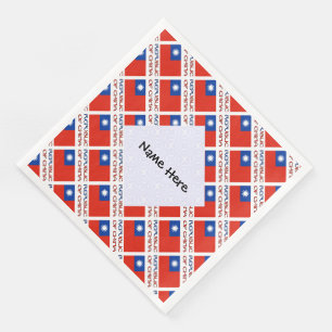 Serviette En Papier Drapeau de la République de Chine Taïwan personnal