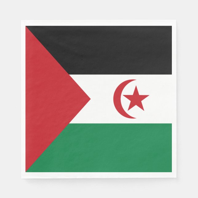 Serviette En Papier Drapeau de la République démocratique arabe sahrao (Devant)