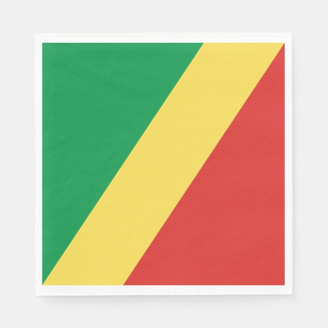 Serviette En Papier Drapeau de la République du Congo (Devant)