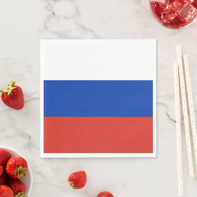 Serviette En Papier Drapeau de la Russie (En situation)
