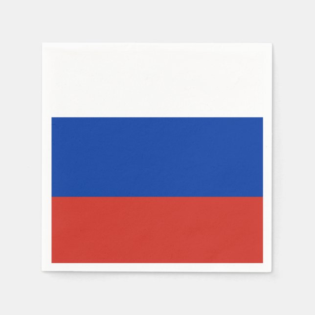 Serviette En Papier Drapeau de la Russie (Devant)