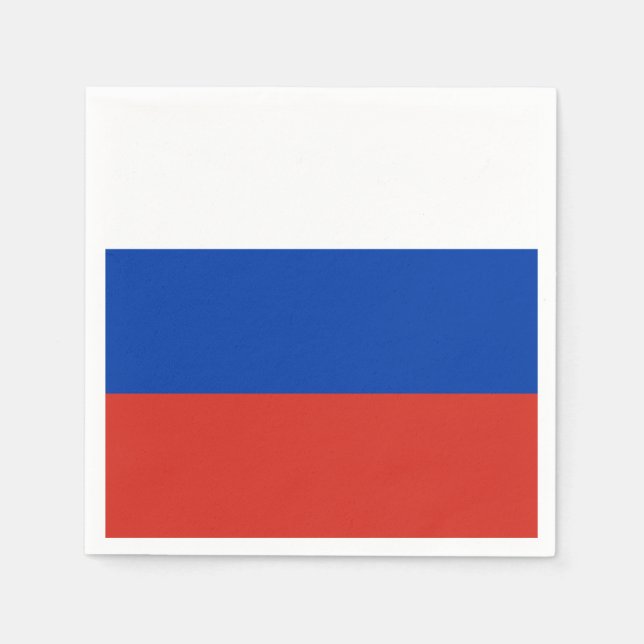 Serviette En Papier Drapeau de la Russie (Devant)