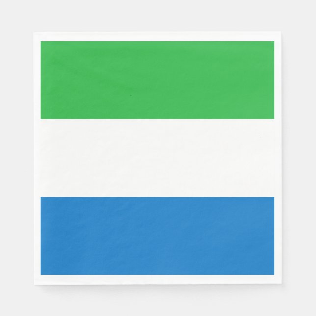 Serviette En Papier Drapeau de la Sierra Leone (Devant)