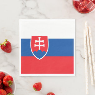 Serviette En Papier Drapeau de la Slovaquie