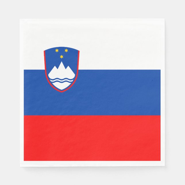 Serviette En Papier Drapeau de la Slovénie (Devant)