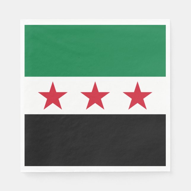 Serviette En Papier Drapeau de la Syrie (Devant)