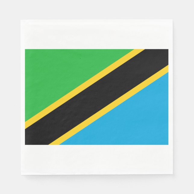 Serviette En Papier Drapeau de la Tanzanie (Devant)