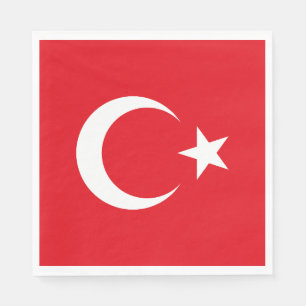 Serviette En Papier Drapeau de la Turquie
