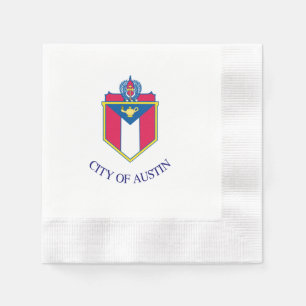 Serviette En Papier Drapeau de la ville d'Austin