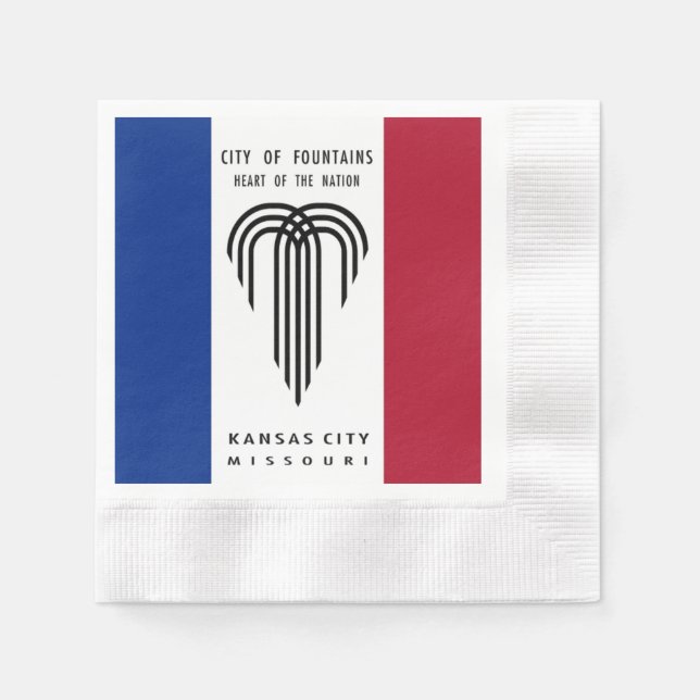 Serviette En Papier Drapeau de la ville de Kansas (Devant)