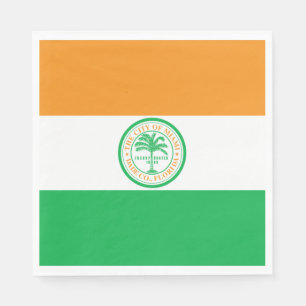 Serviette En Papier Drapeau de la ville de Miami (Floride)