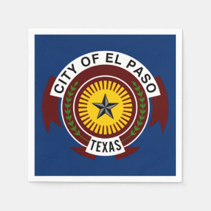 Serviette En Papier Drapeau de la ville d'El Paso, Texas Napkins