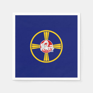 Serviette En Papier Drapeau de la ville d'Omaha (Nebraska)