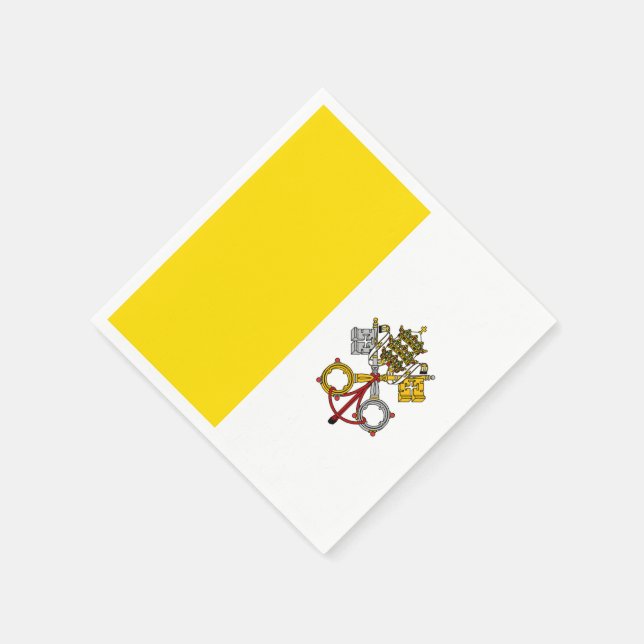 Serviette En Papier Drapeau de la ville du Vatican (Coin)