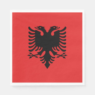 Serviette En Papier Drapeau de l'Albanie