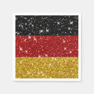 Serviette En Papier Drapeau de l'Allemagne de parties scintillantes