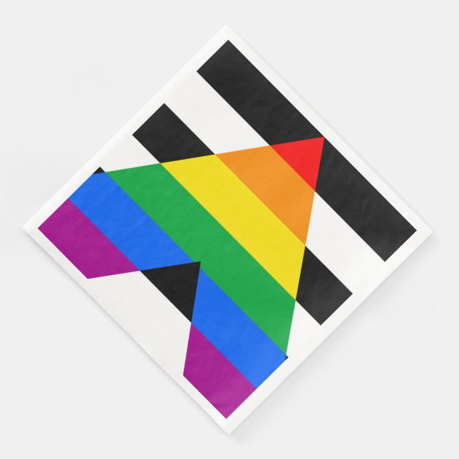 Serviette En Papier Drapeau de l'allié LGBTQ+ (Coin)