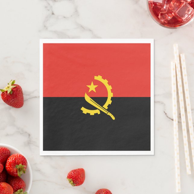 Serviette En Papier Drapeau de l'Angola (En situation)