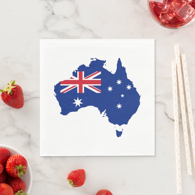 Serviette En Papier drapeau de l'Australie (En situation)