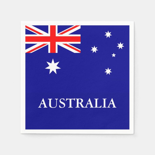 Serviette En Papier Drapeau de l'Australie Cocktail Napkin (Devant)
