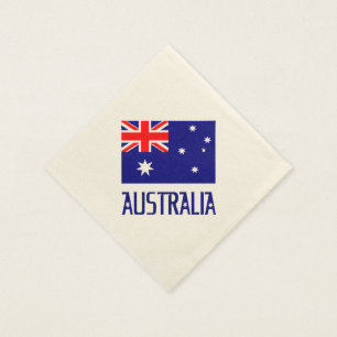 Serviette En Papier Drapeau de l'Australie et mot