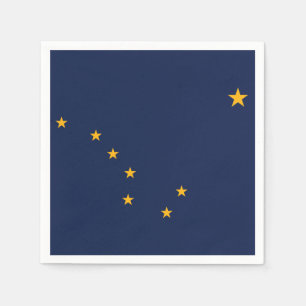 Serviette En Papier Drapeau de l'État d'Alaska