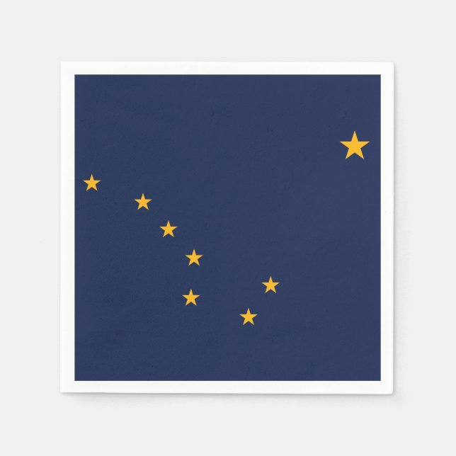 Serviette En Papier Drapeau de l'État d'Alaska (Devant)