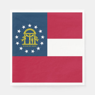 Serviette En Papier Drapeau de l'État de Géorgie