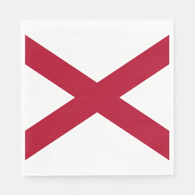 Serviette En Papier Drapeau de l'état de l'Alabama (Devant)