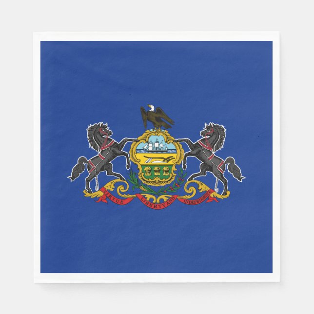 Serviette En Papier Drapeau de l'État de Pennsylvanie (Devant)