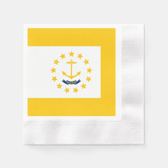 Serviette En Papier Drapeau de l'État de Rhode Island (Devant)
