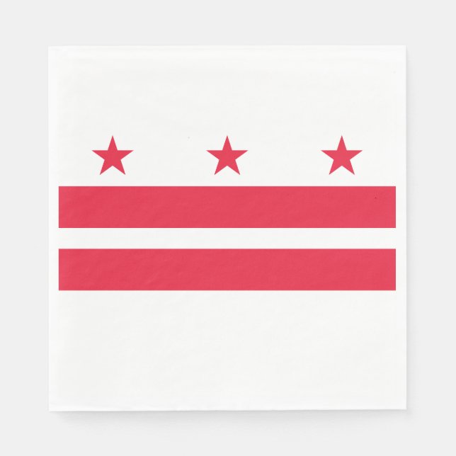 Serviette En Papier Drapeau de l'État de Washington DC (Devant)