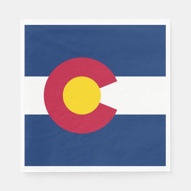 Serviette En Papier Drapeau de l'État du Colorado (Devant)