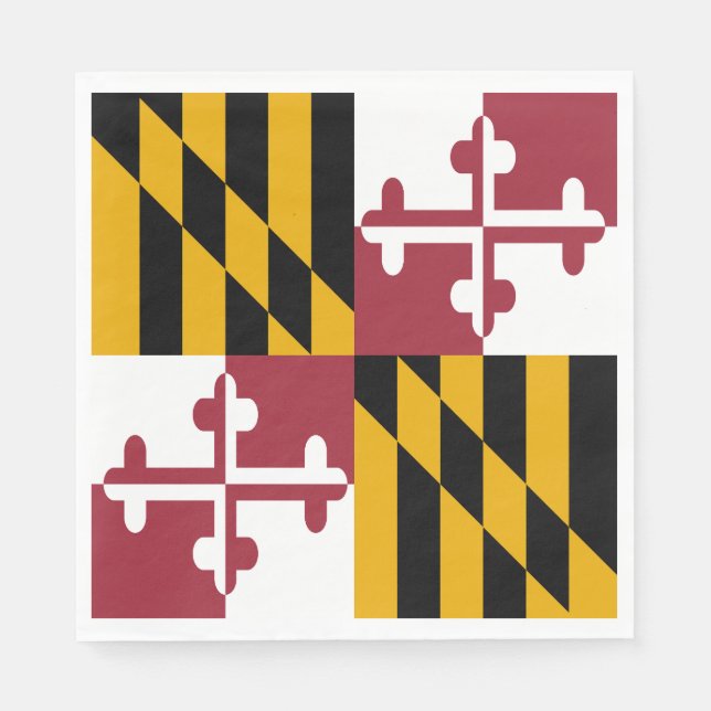 Serviette En Papier Drapeau de l'État du Maryland (Devant)