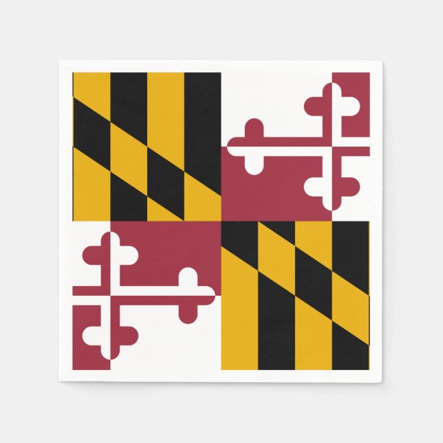 Serviette En Papier Drapeau de l'État du Maryland (Devant)
