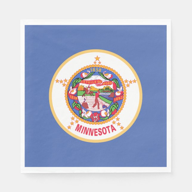 Serviette En Papier Drapeau de l'État du Minnesota (Devant)