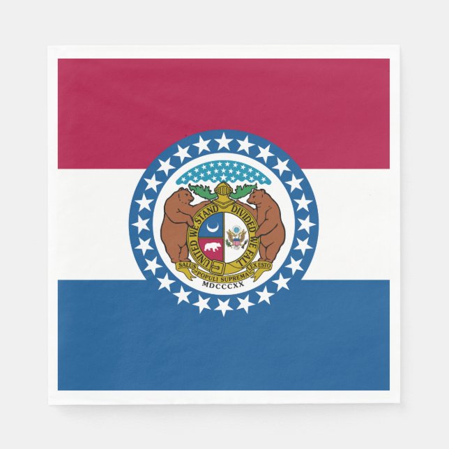 Serviette En Papier Drapeau de l'État du Missouri (Devant)