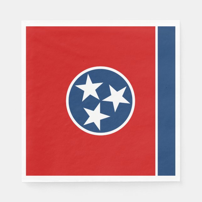 Serviette En Papier Drapeau de l'État du Tennessee (Devant)