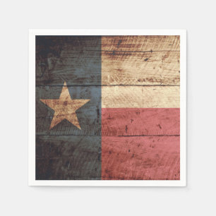 Serviette En Papier Drapeau de l'État du Texas sur le vieux grain de b
