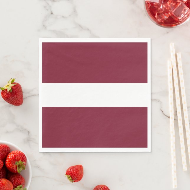 Serviette En Papier Drapeau de Lettonie (En situation)