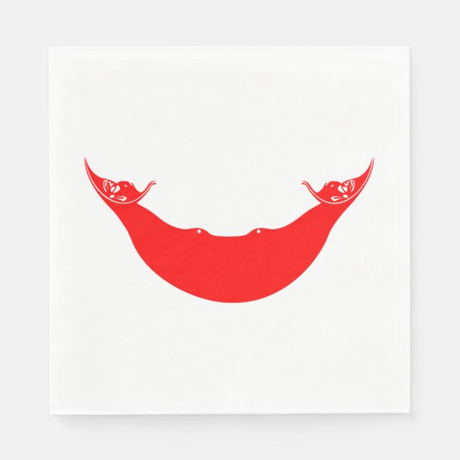 Serviette En Papier Drapeau de l'île de Pâques (Devant)