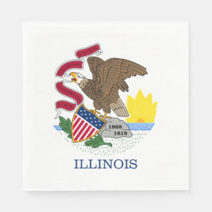 Serviette En Papier Drapeau de l'Illinois