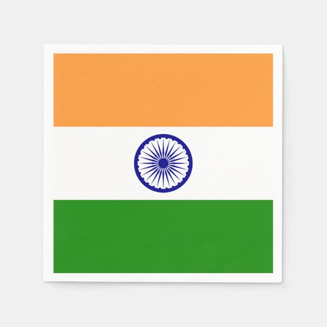 Serviette En Papier Drapeau de l'Inde (Devant)