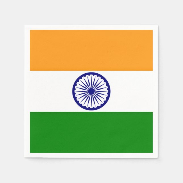 Serviette En Papier Drapeau de l'Inde (Devant)