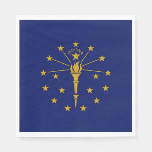Serviette En Papier Drapeau de l'Indiana (État des États-Unis)